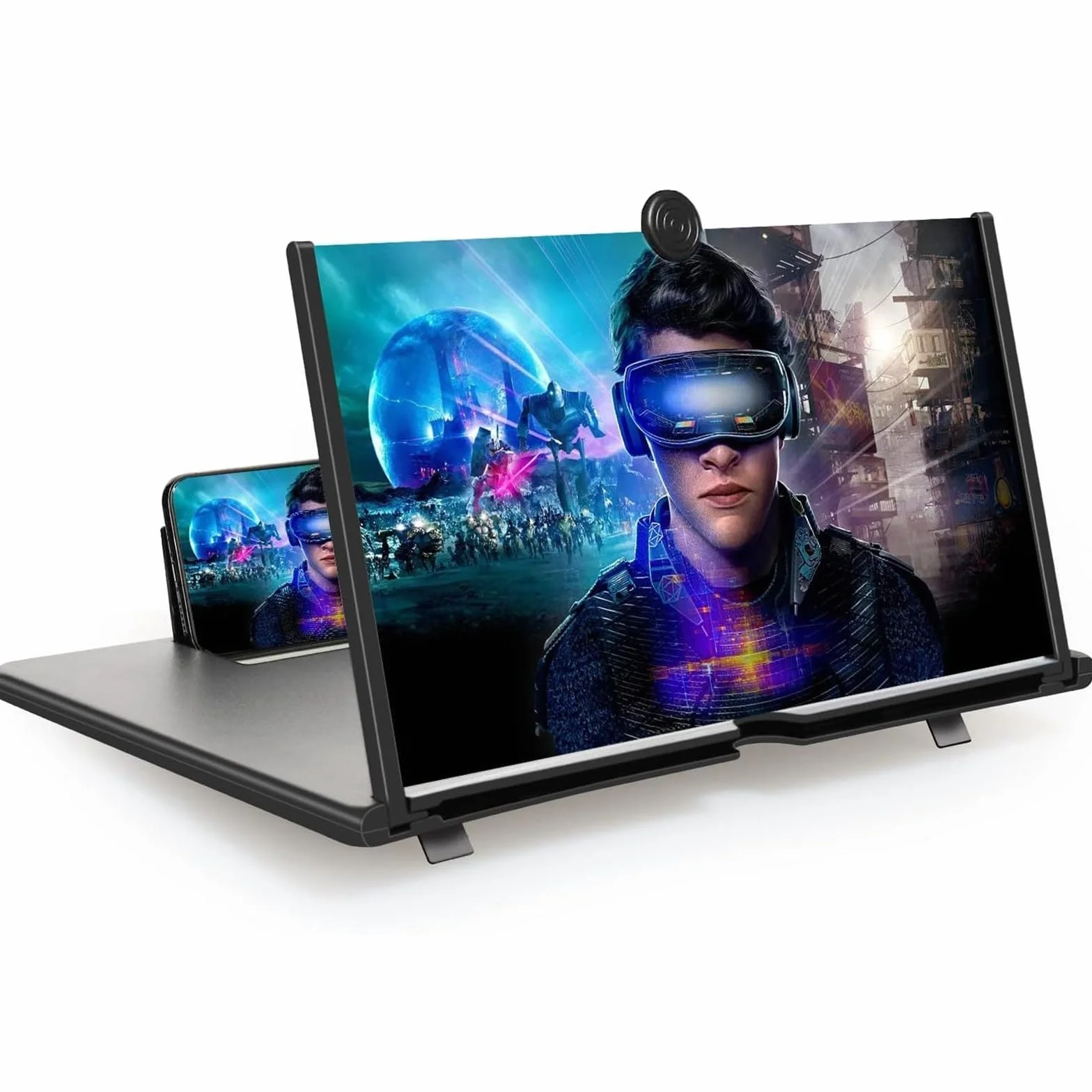 Amplificador de Pantalla para movil 18 Pulgadas, 3D Lupa para móvil, HD Amplificador de Pantalla movil, Lupa Pantalla Plegable para Todos los Smartphones