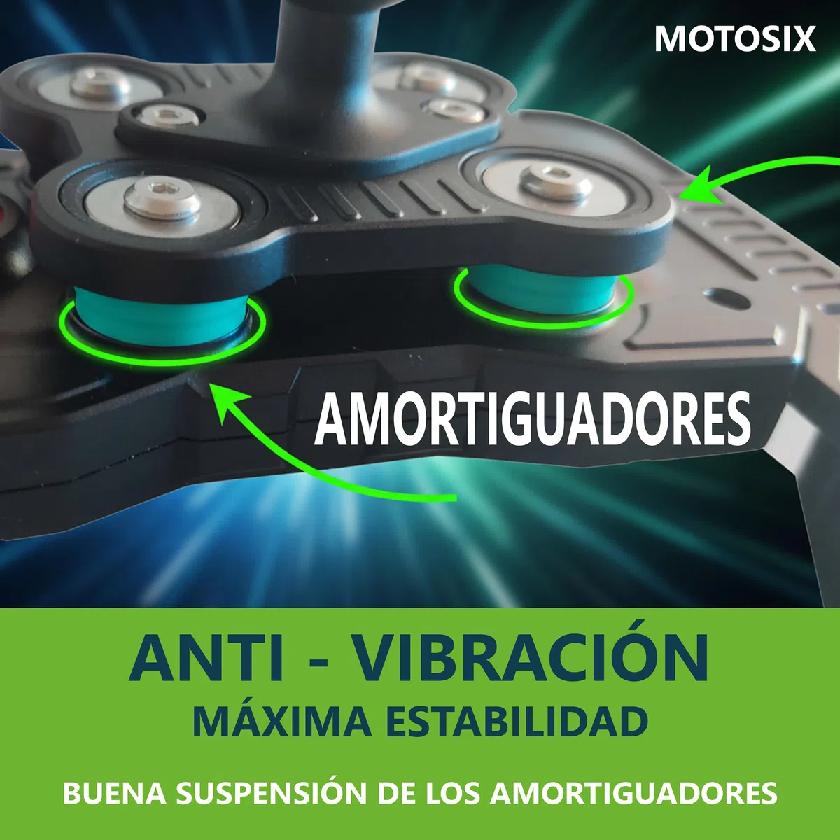 Soporte Móvil Moto Antivibración,ANTIRROBO, Brazo Metálico Extensible 360º.Soporte Móvil Bicicleta Bici Patinete electrico, Motocicleta. Teléfonos de 4,7-7,2'' Todo Tipo de Manillar