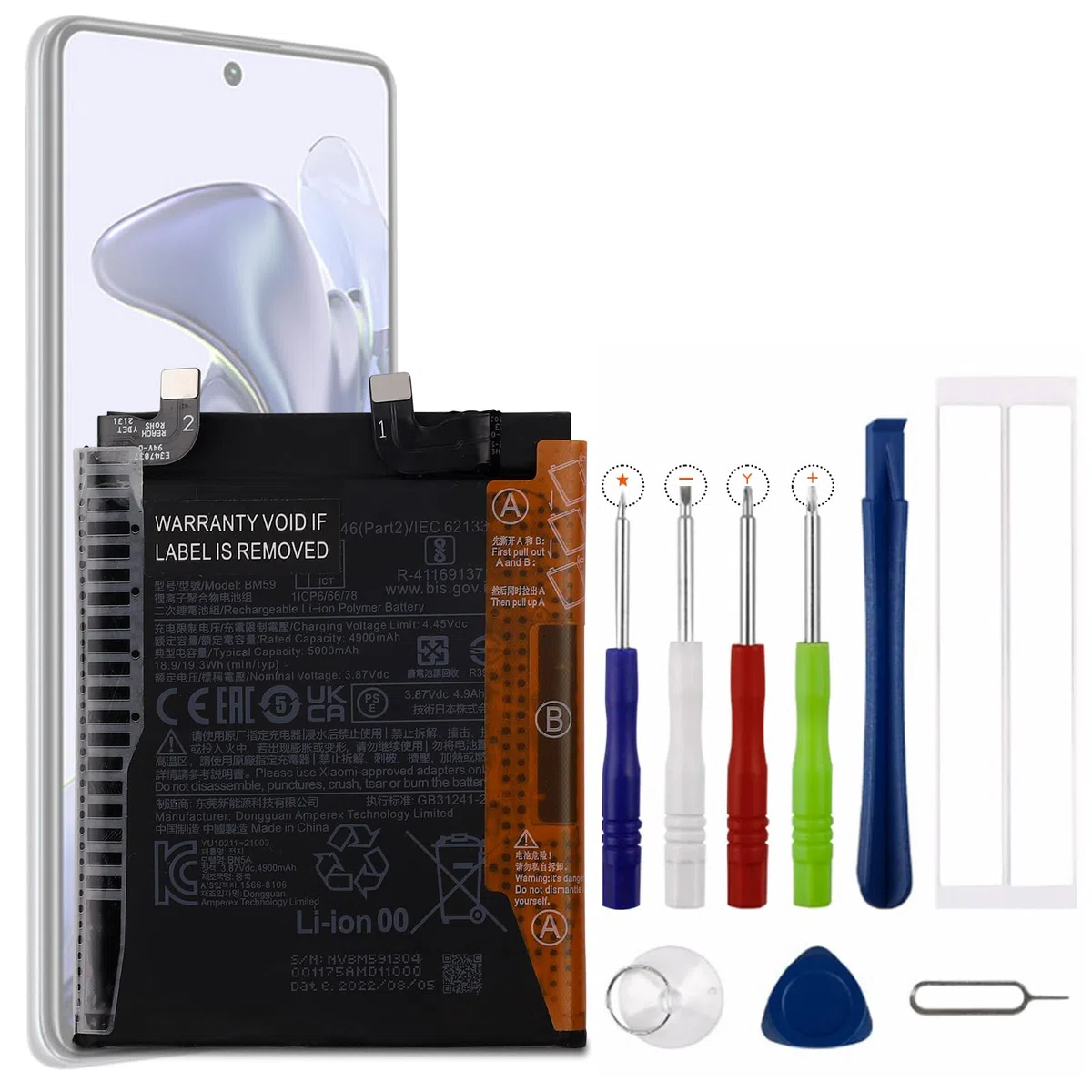 HIGHAKKU Batería de Repuesto BM59 Compatible con Mi 11T 21081111RG con Herramientas