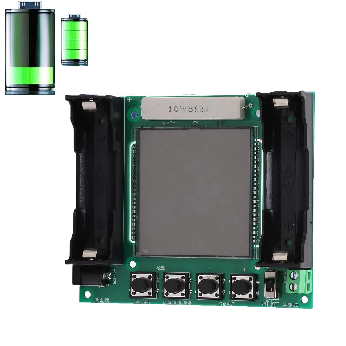 Probador de capacidad de batería de litio, medidor de capacidad real de descarga de batería de litio, módulo de medición digital MaH MwH de alta precisión para 18650 XH M239