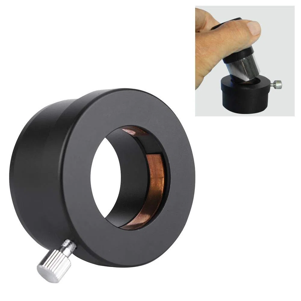 Vbestlife Telescopio Ocular 2 a 1,25 Pulgadas Adaptador para Ocular de Telescopio Astronómico con Material de Metal de Color Negro.