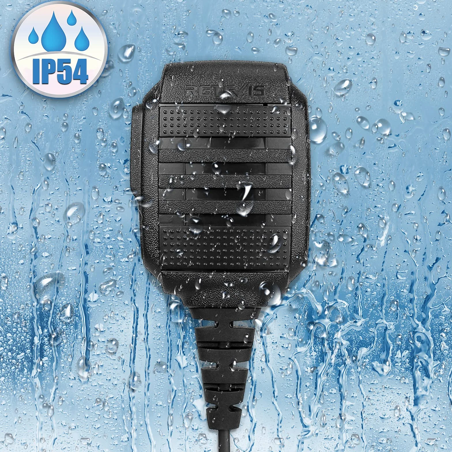 Retevis 2 Pines Micrófono Altavoz de Walkie Talkie IP54 Impermeable Compatible con Walkie Talkie RT24 RT22 RT27 RT5R Baofeng UV-5R BF-888S Proster T0036X2 TACKLIFE Kenwood (2 Pcs)