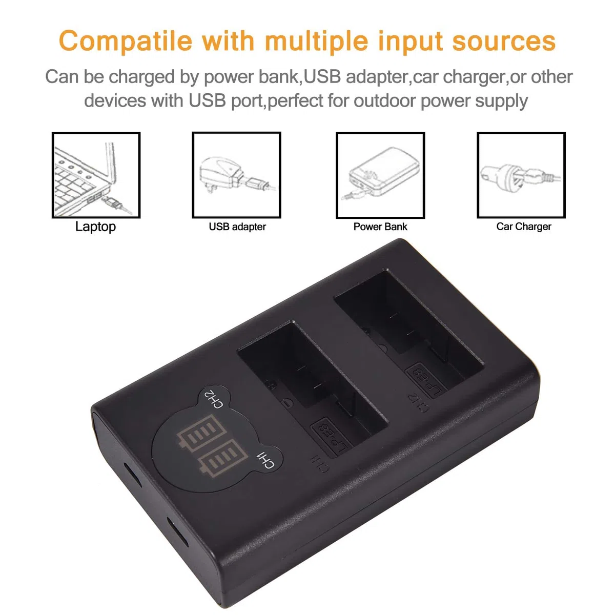 DSTE LP-E8 Batería Recargable (Paquete de 2) y Cargador USB Dual LED Inteligente compatibles con Canon EOS 550D 600D 650D 700D Kiss X4 X5 X6i X7i Rebel T2i T3i T4i T5i