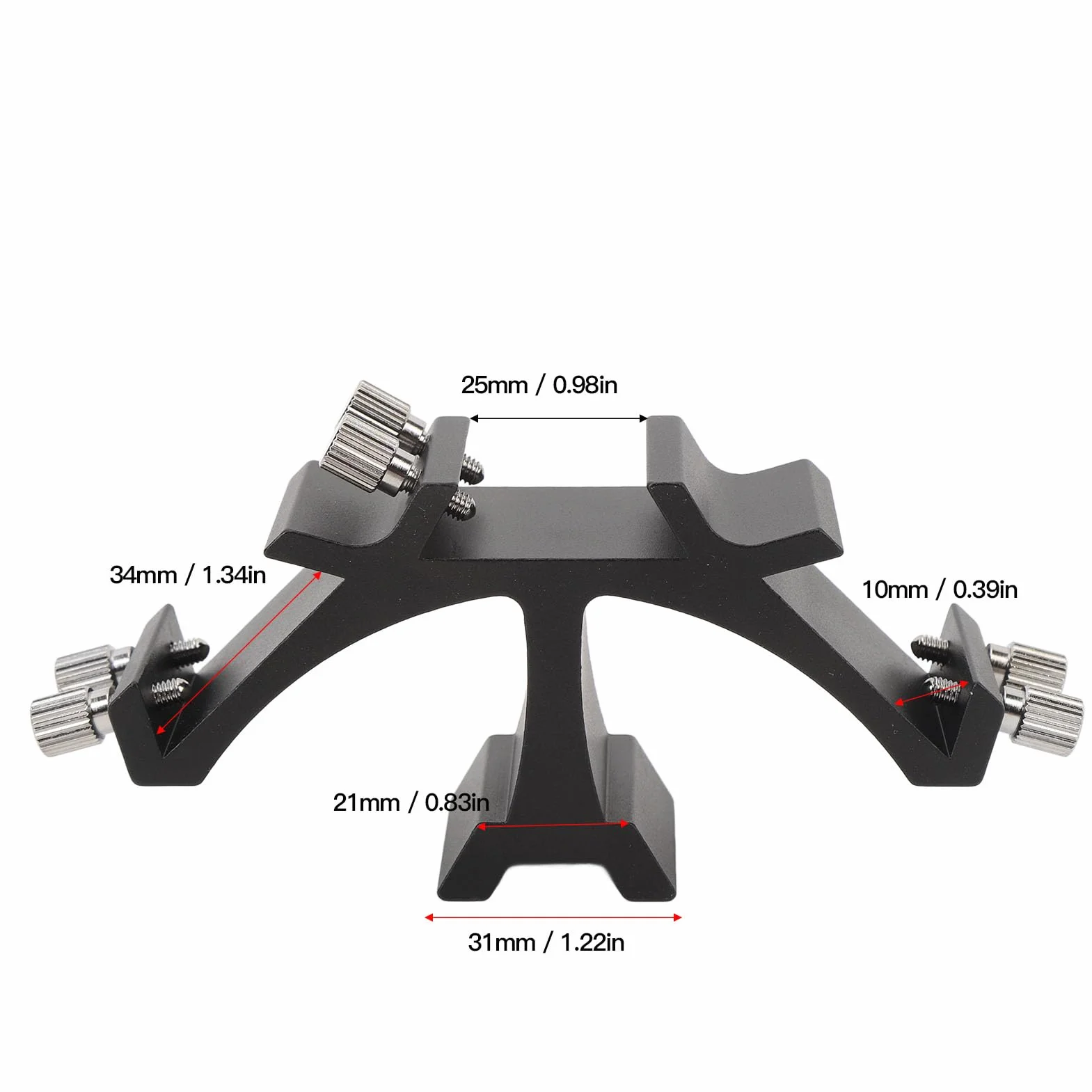 Soporte de Telescopio Astronómico Tri Finder, Soporte de Montaje de Telescopio de Buscador de Metal de 3 Ranuras, Soporte de Buscador Triple: 3 Buscadores Pero Solo un Soporte