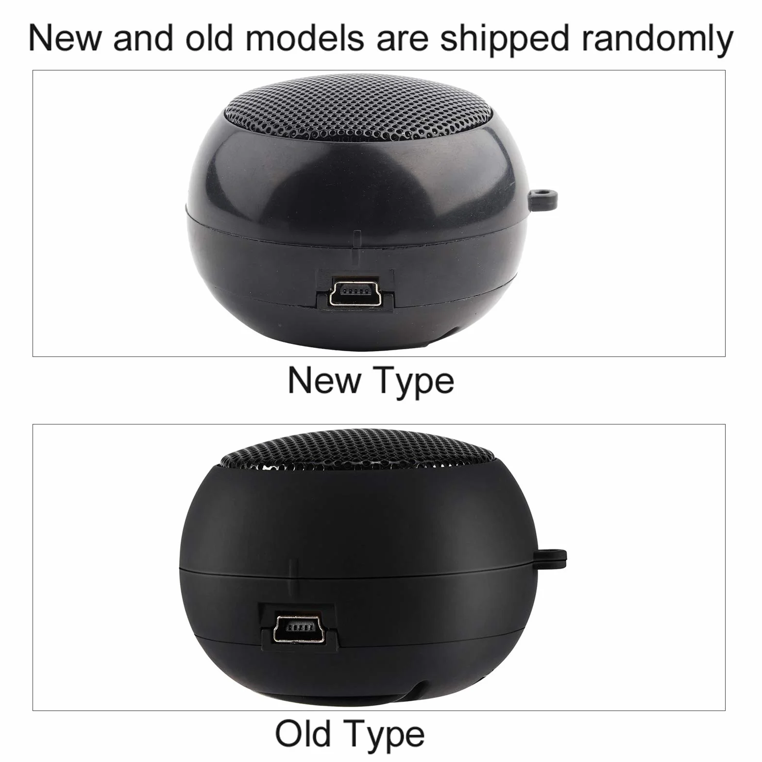 Mini Altavoz Porttil con Interfaz de Audio AUX de 3 altoparlante con Jack 5 Mm, Batera Recargable Incorporada, Diseo de Orificio Central, Equipado con Cable de Tragbare Line-In-Lautsprecher