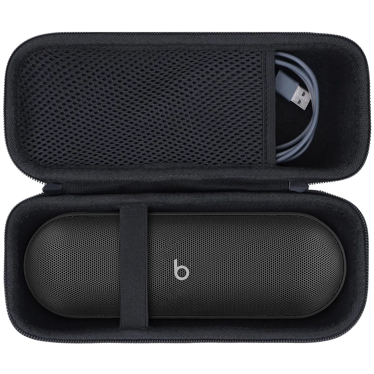 Lebakort Duro Viajar Caja Estuche Funda para Beats Pill Altavoz Bluetooth Inalámbrico (Negro)