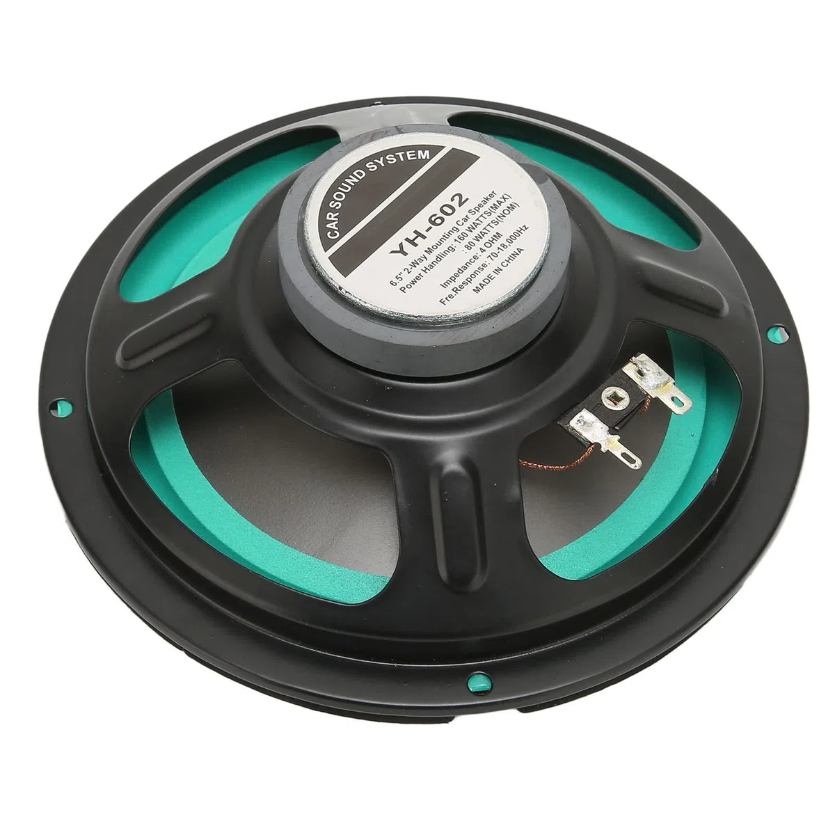 Cuifati Subwoofer de Altavoz de Audio para Automóvil de 6.5 Pulgadas, Sistema de Altavoz de Subwoofer Estéreo con Sonido Envolvente de Graves de Alta Potencia de 160 W 93 DB, 4 Ohmios, Imán de 50 Oz