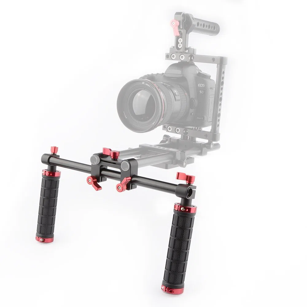 CAMVATE Cámara Mano Grips Manillar Apoyo Kit para DSLR Cámara Videocámara Hombro Rig