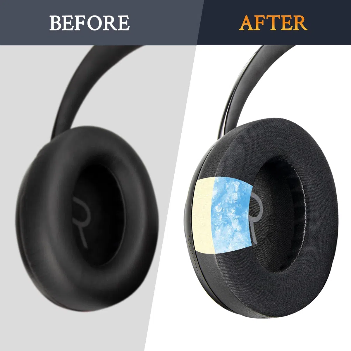 SOULWIT Almohadillas Repuesto de Gel Refrescante para Bose 700 (NC700) Auriculares Inalámbricos, Recambio Almohada Cascos con Espuma de Alta Densidad con Cancelación de Ruido