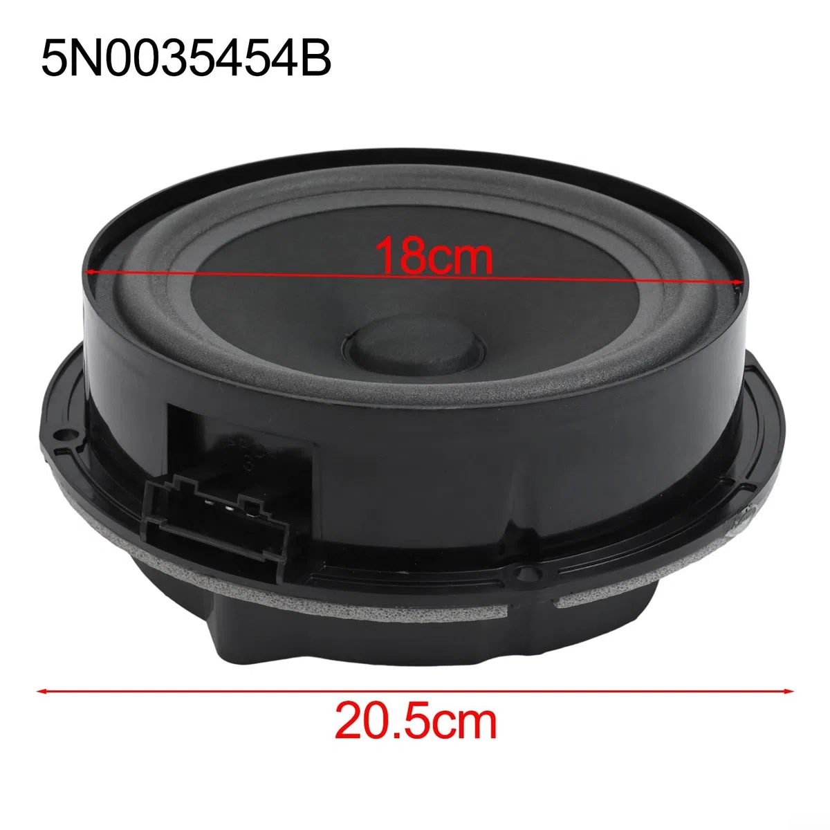 Par de altavoces de woofer ABS negro, juego de altavoces de woofer delantero 5N0035454B trasero 5N0035453C para Tiguan 2009-2016 piezas de audio interiores de repuesto (frontal)