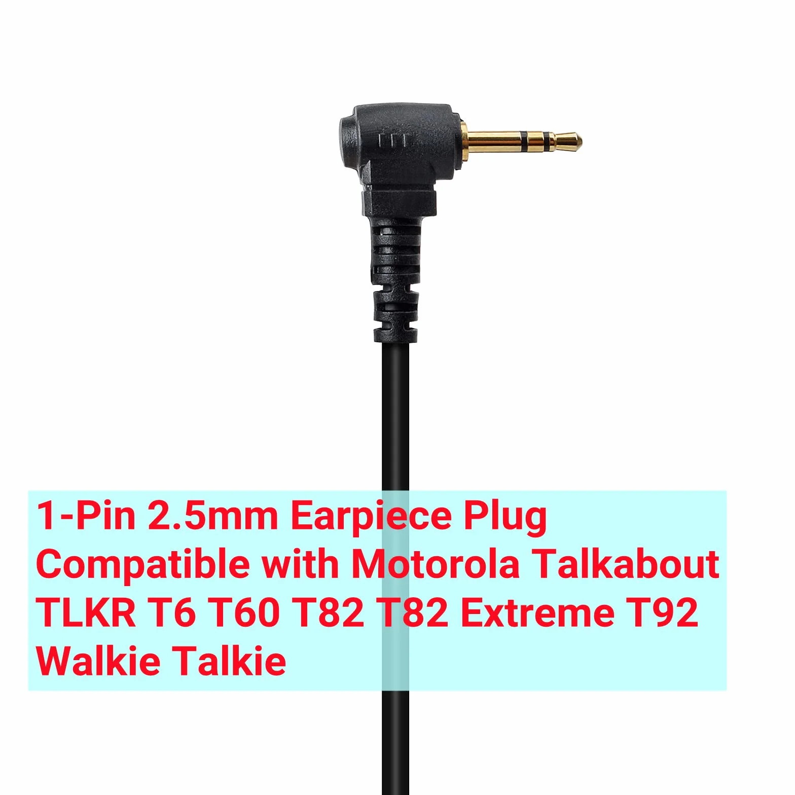 HYS Auriculares para Walkie Talkie 1 Pin con Micrófono PTT Auricular Compatible con Motorola TLKR Talkabout T62, T80, XT180, T82 Extreme 2 Way Radio (4 Pcs)
