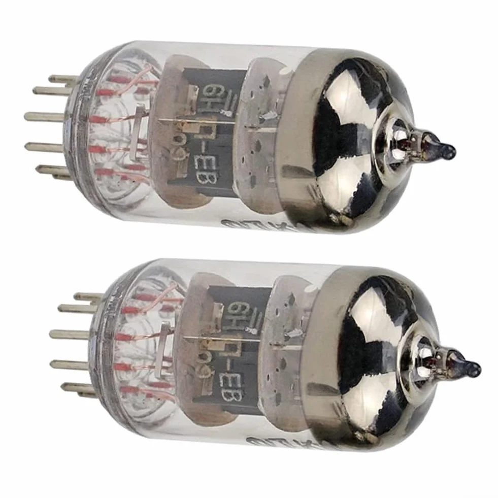 2 tubos de vacío de válvula, 6H1nEB tubos de vacío de repuesto de preamplificador de audio con altavoces mejorados con válvula compatibles con modelos de tubo 6N1 ECC85 6AQ8