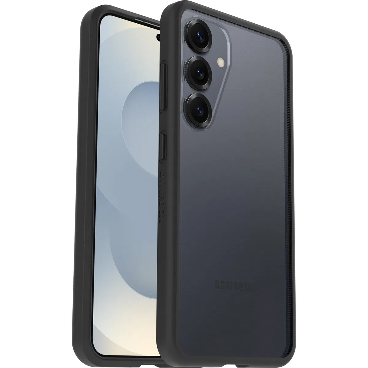 Funda para Samsung Galaxy S25 OtterBox React Series,Resistente a Golpes y caídas,Ultra-Fina, Protectora,Testada con los estándares Militares anticaídas, Transparente/Negro