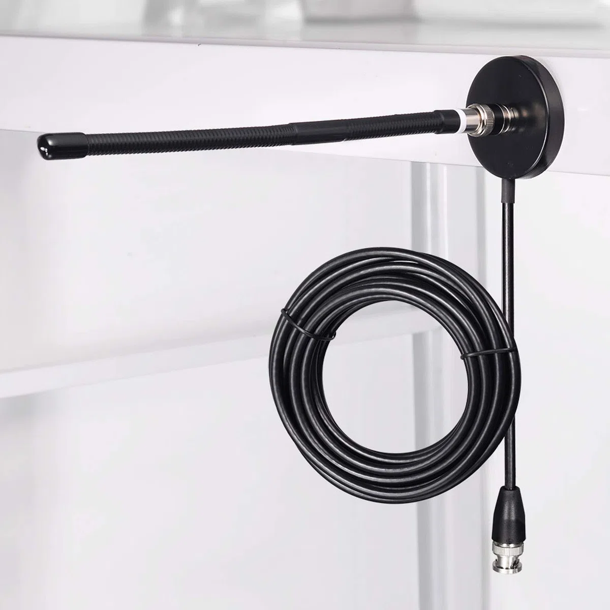 Bingfu Antena CB 27MHz BNC Conector PL259 Soft Whip Base Magnética Cable 3Metros Compatible con Cobra Midland Uniden Maxon President CB Radio Mano Portátil Móvil Escáner de Policía