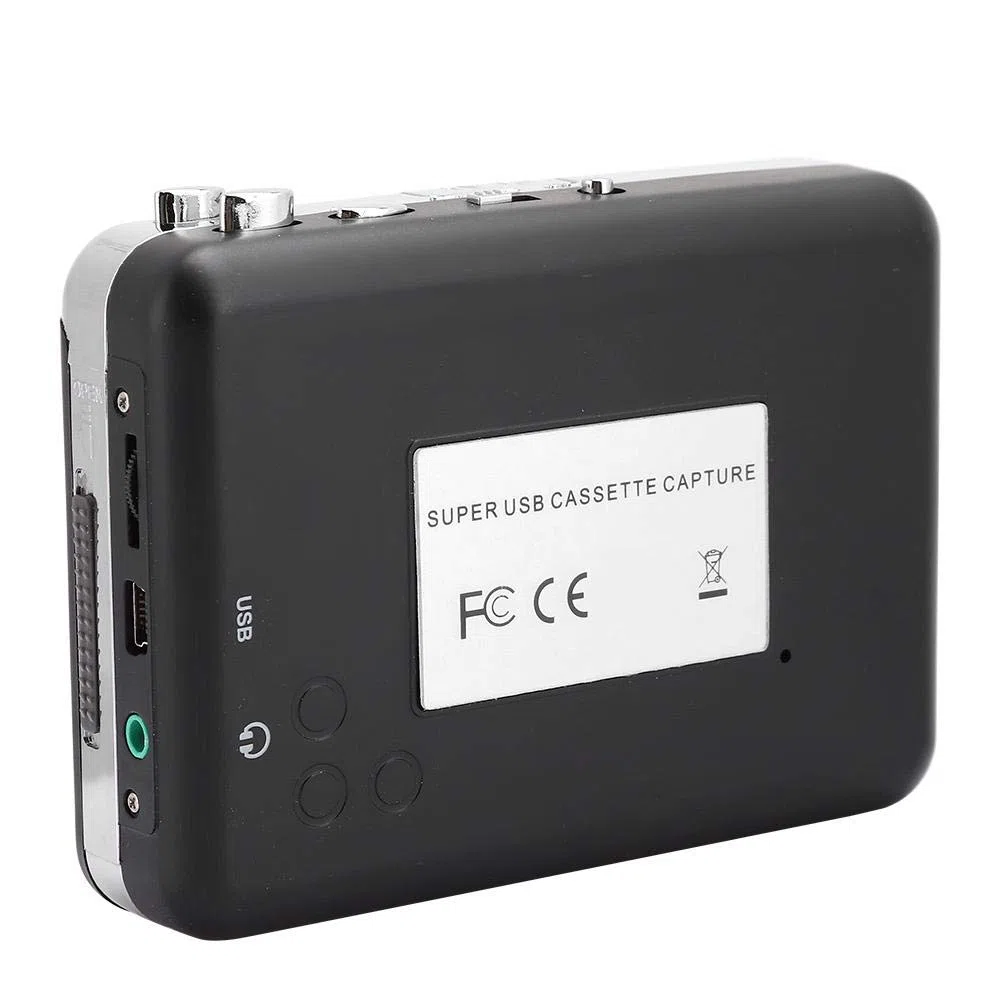 Reproductor de Cassette, Reproductor de música de Audio con Cable USB, convertidor de Cassette Independiente convertidor de Cassette USB a mp3,