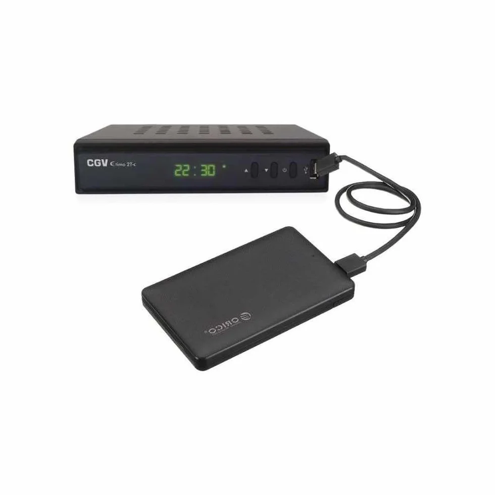 CGV etimo 2T-C Receptor/Grabador TNT HD Doble Sintonizador Negro