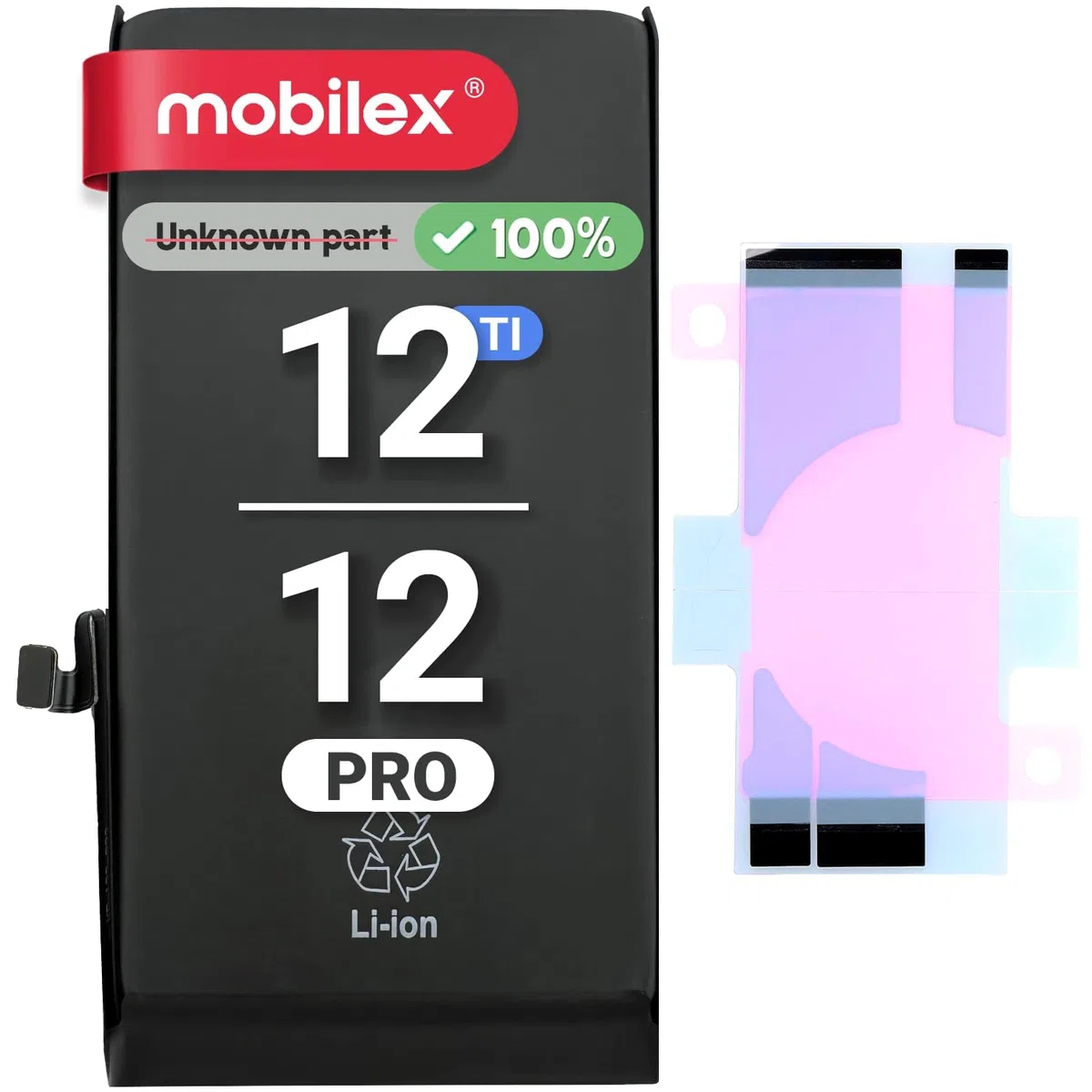 MOBILEX® Batería para iPhone 12/12 Pro | Sin Mensaje | Chip TI | 3240mAh - OEM | Interna Repuesto con Adhesivo | Alta Capacidad