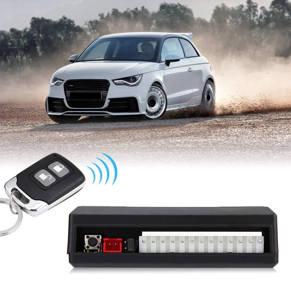 KIMISS Sistema de entrada sin llave con cerradura de puerta de coche universal, sistema de entrada sin llave de coche con liberación de maletero Kit de control remoto con cierre centralizado