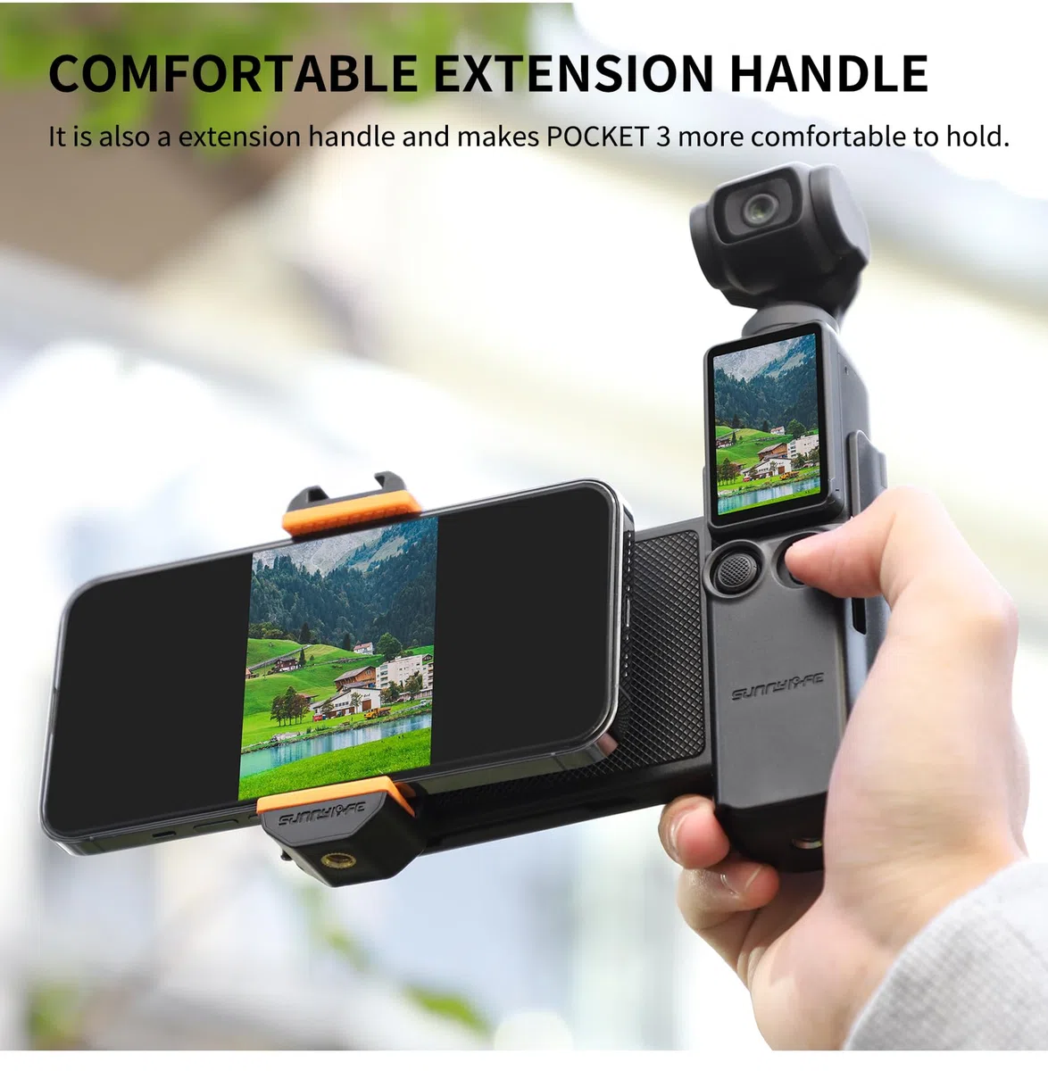PALUMMA Soporte adaptador de expansión, para DJI Osmo Pocket 3, soporte adaptador de expansión con soporte para teléfono, filtros, tarjetas de memoria, funda organizadora (negro)