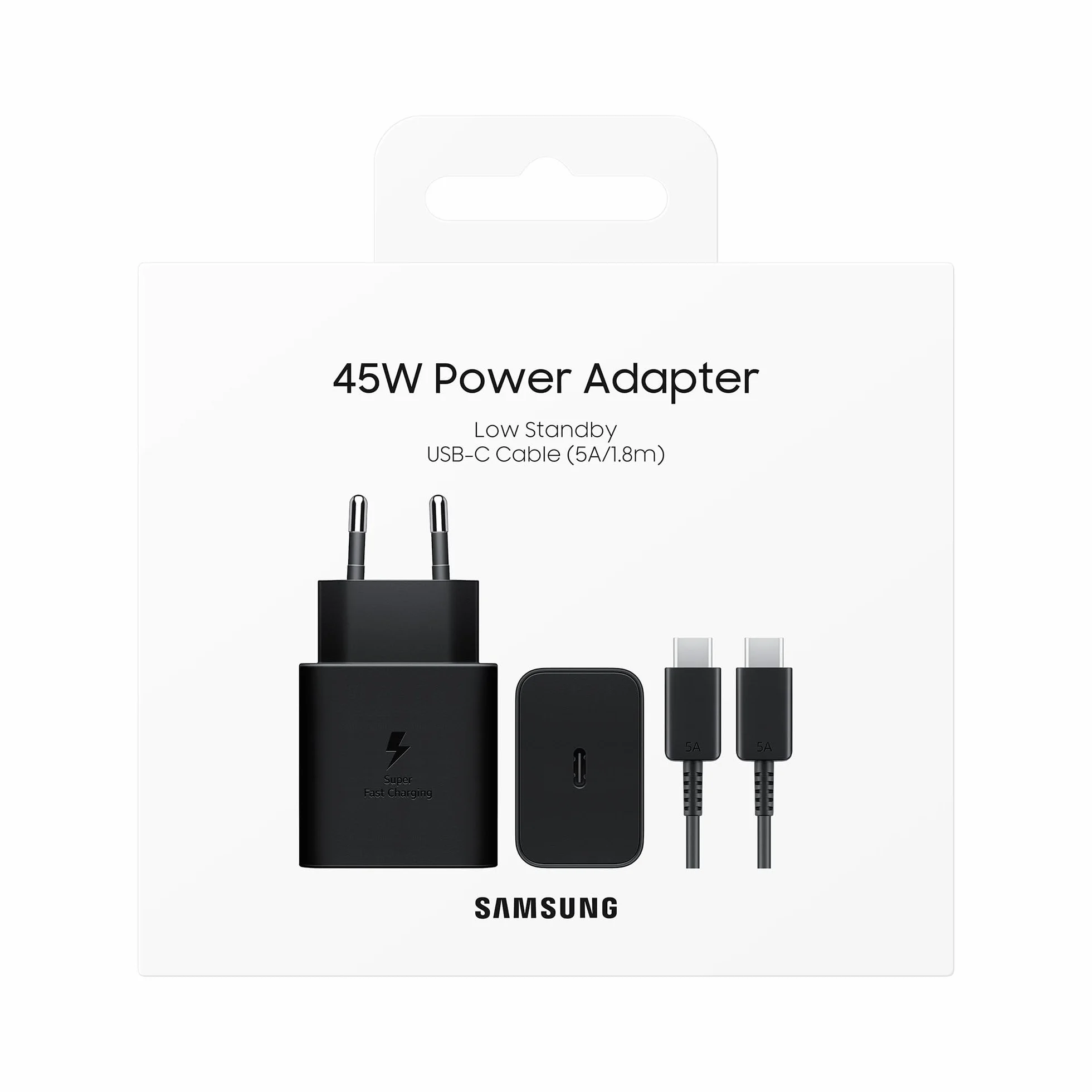 Cable USB Samsung EP-T4511XBEGEU Negro 1,8 m