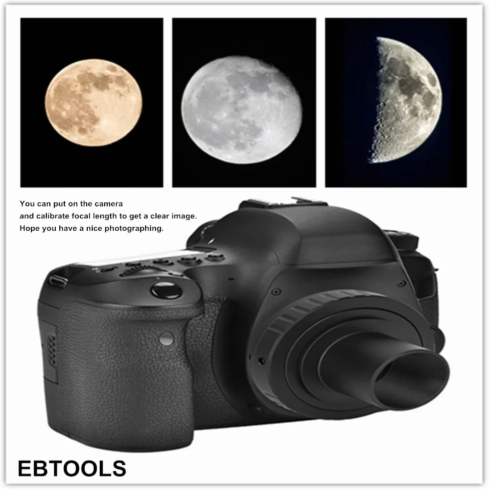 Elerose 1.25in Adaptador para Montaje en Telescopio Astronómico, Anillo SLR para Lente de Cámara Canon