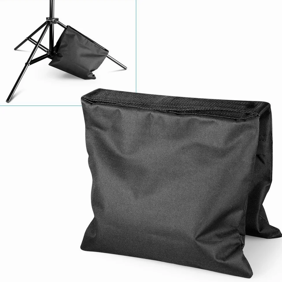 NEEWER 6 Bolsas de Arena Pesadas (Negro) para Estudio fotográfico, Soporte de luz, Brazos con 6 Abrazaderas de sujeción para Fondo (Saco de Arena vacío)