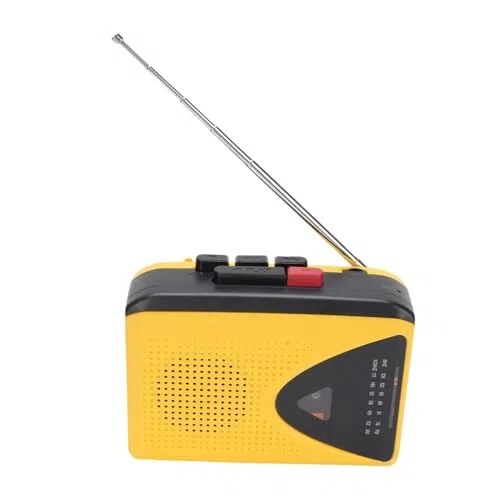 LICAEVEY Retro Cassette Player, Grabadora con Altavoz y Auriculares Incorporados, Grabación Inversa en Cinta, Radio Am FM Portátil para Jardín Doméstico