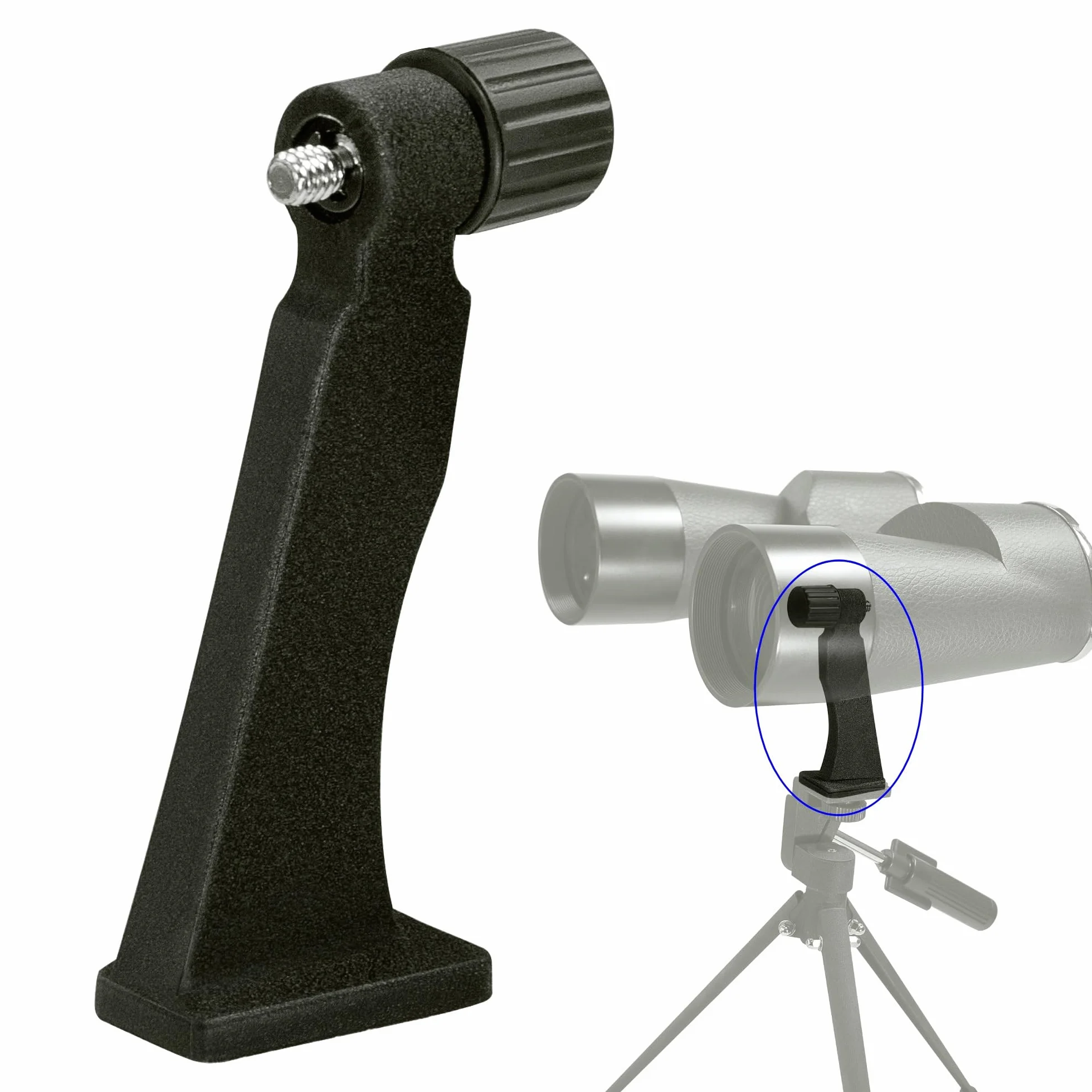 BARSKA Accesorios AF10546 Adaptador de trípode Binocular, Hombres, Negro, Compact