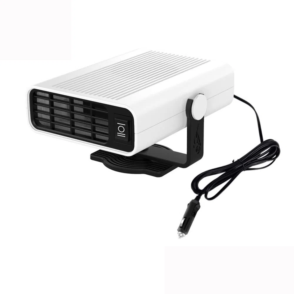 12V 12W 2 en 1 Calentador de automóvil Ventilador de automóvil eléctrico Descongelador de ventana Desempañador de ventana Rotación de 360 ​​​​°
