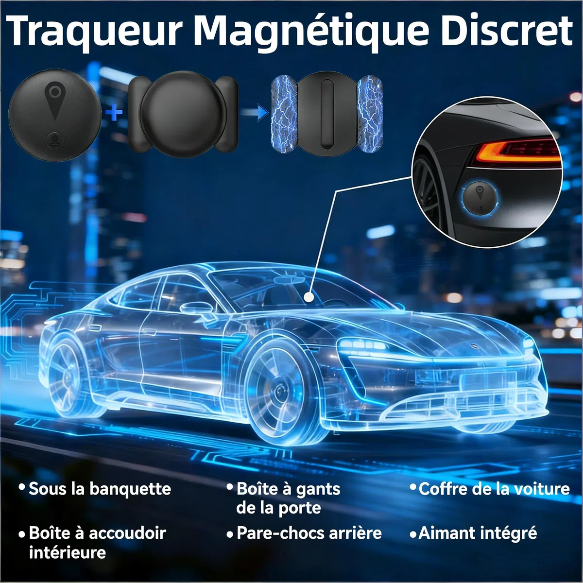 GPS Coche localizador (Compatible con Android e iOS) Localizador GPS para Coche Rastreador 2026 Magnético Rastreador GPS Sin Suscripción Seguimiento en Tiempo Real para vehículo,Mascotas