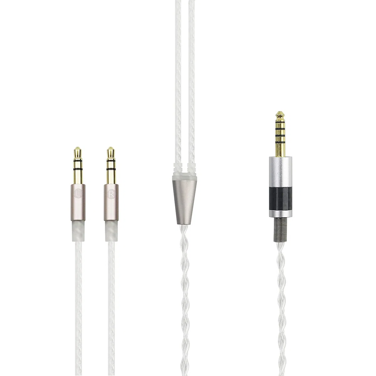 Cable de audio mejorado de 4,4 mm, equilibrado para auriculares Hifiman Ananda, Arya, Sundara, HE400SE, HE4XX, Edition XS (versión 2 x 3,5 mm), chapado en plata de cobre 6N