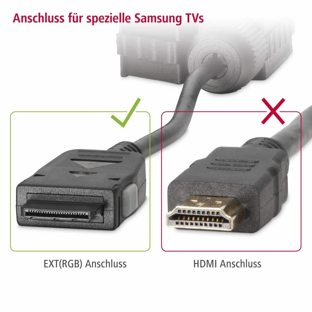 Hama Adaptador euroconector (acoplamiento euroconector para la conexión especial de TV Samsung EXT RGB) negro
