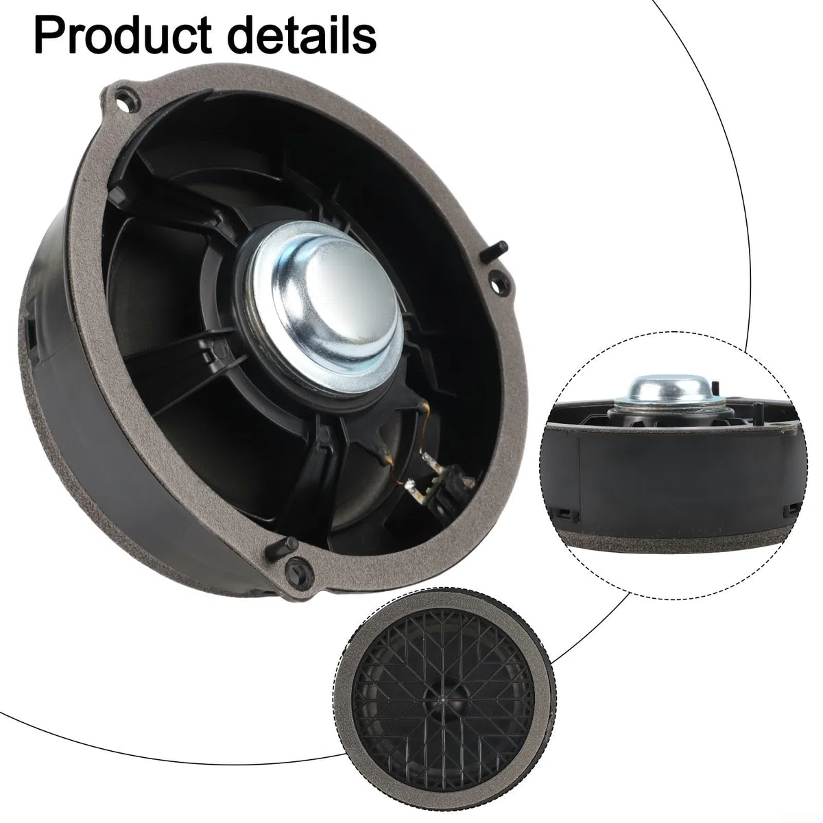 Altavoz de sonido para puerta trasera compatible con A4 B8 A5 2008-2016 OEM 8K0035411 ABS Reemplazo fácil instalación Hecho Simple Componente de audio Parte interior del coche Materiales de larga