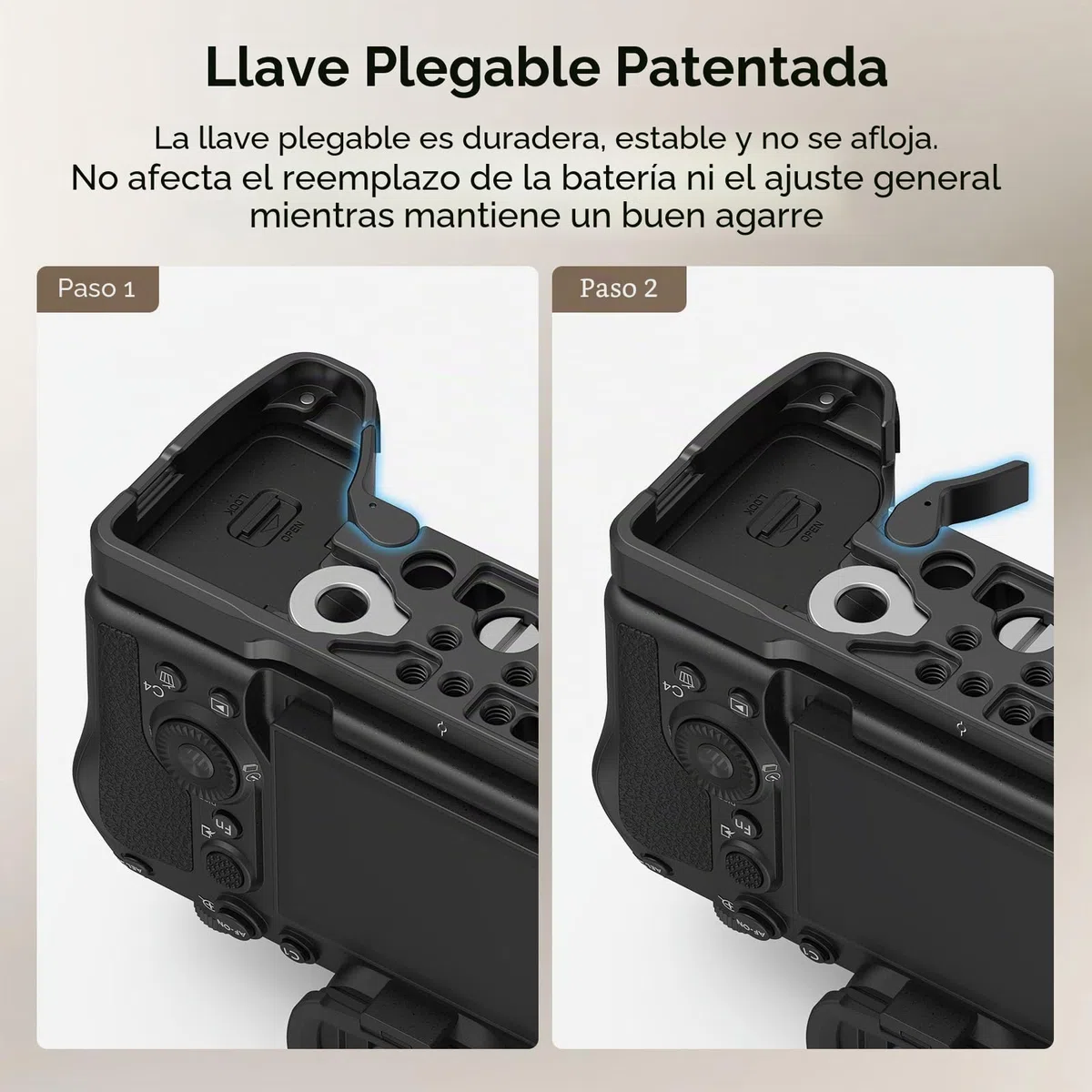 SMALLRIG Placa Base para Sony A7V/A7R V/A7 IV, con Placa de Liberación Rápida para Arca Cambio Rápido Entre Trípode y Estabilizador (para dji RS 2/RSC 2/RS 3 Pro) - 3666B