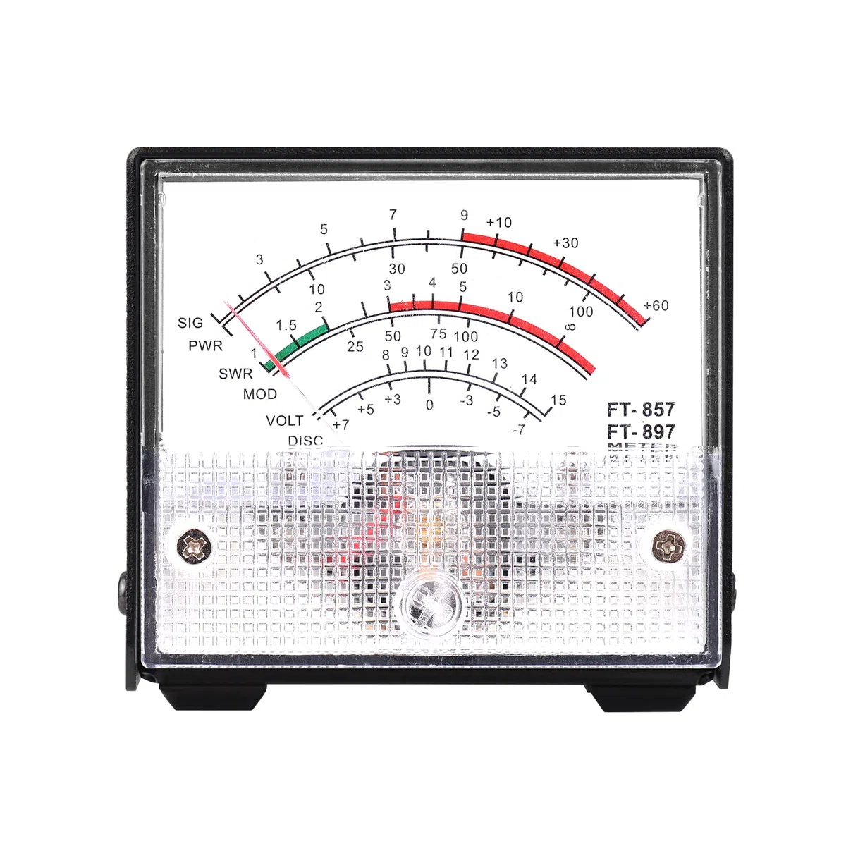 HUIOP Mini vatímetro de Puntero de medidor de Potencia SWR Mini medidor de Potencia SWR medidor Externo Puntero vatímetro Recibir Pantalla medidor Compatible con YAESU FT-857 FT-897