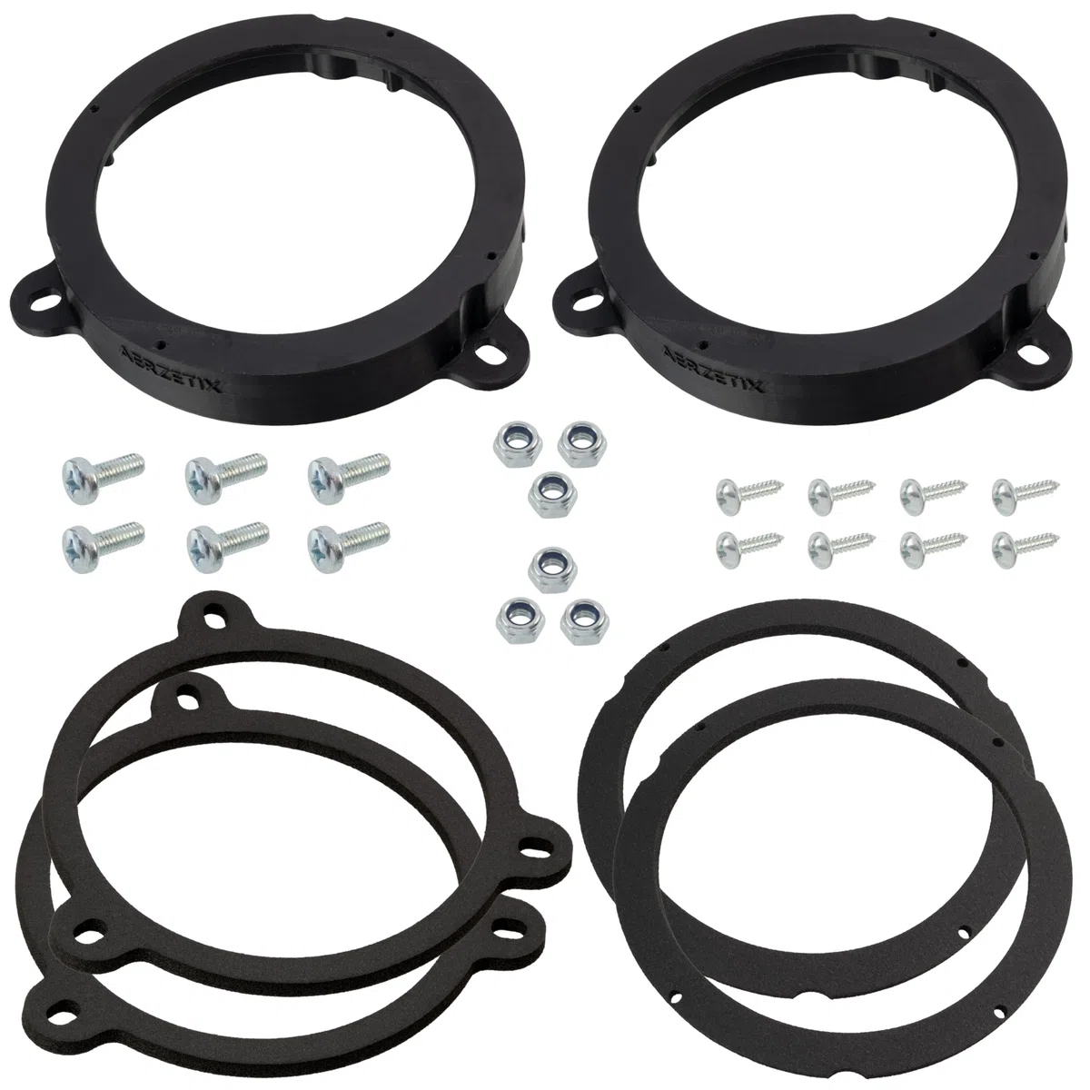 AERZETIX - Kit de 2 adaptadores/Soportes Altavoces Ø130 mm | Compatible con Renault Wind E4M (Puertas Delanteras), Mégane III, Dacia Logan Sandero (Delantero y Trasero), Sandero II (Trasero)