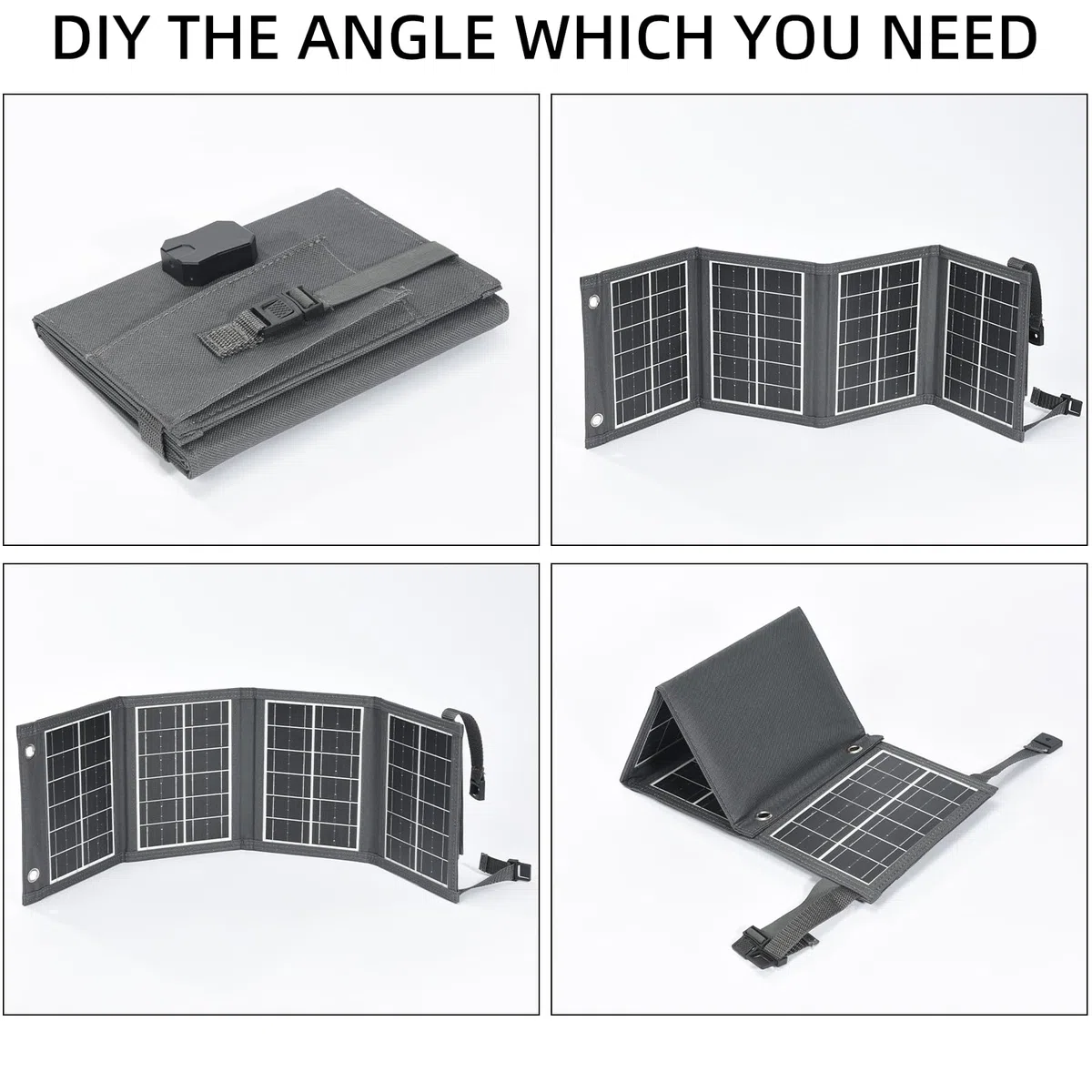 Panel Solar 30W, Cargador Solar Portátil (USB-A) 18V/3.6A de Carga Rápida, Compatible con Teléfono, Power Station, 24% Eficiencia, IPX4 Impermeable, para Camping y Emergencia Apagones