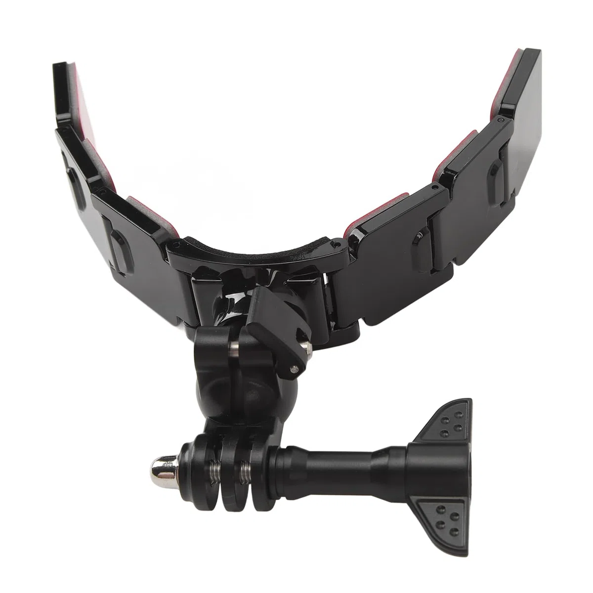 Akozon Soporte para Barbilla para Casco de Motocicleta, para Cámara de Acción, 3 Secciones, Adhesivo de Doble Cara Desmontable, Rotación de 360 ​​Grados, Soporte para Montaje en