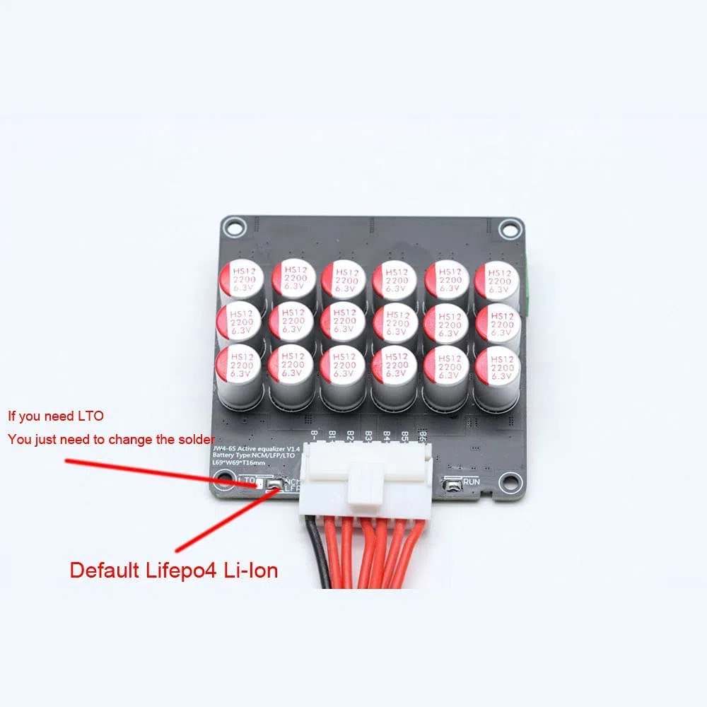 6S 5A Li-ion Lifepo4 LTO Litio Activo Ecualizador Equilibrador Condensador 4S 5S 6S