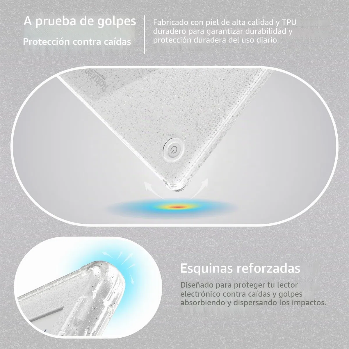 TUDIA SKN - Funda diseñada para Kobo Libra Colour (2024), funda de 7 pulgadas, [esquinas reforzadas], a prueba de golpes, delgada, antiamarilleamiento, ligera, parte trasera transparente, ajuste