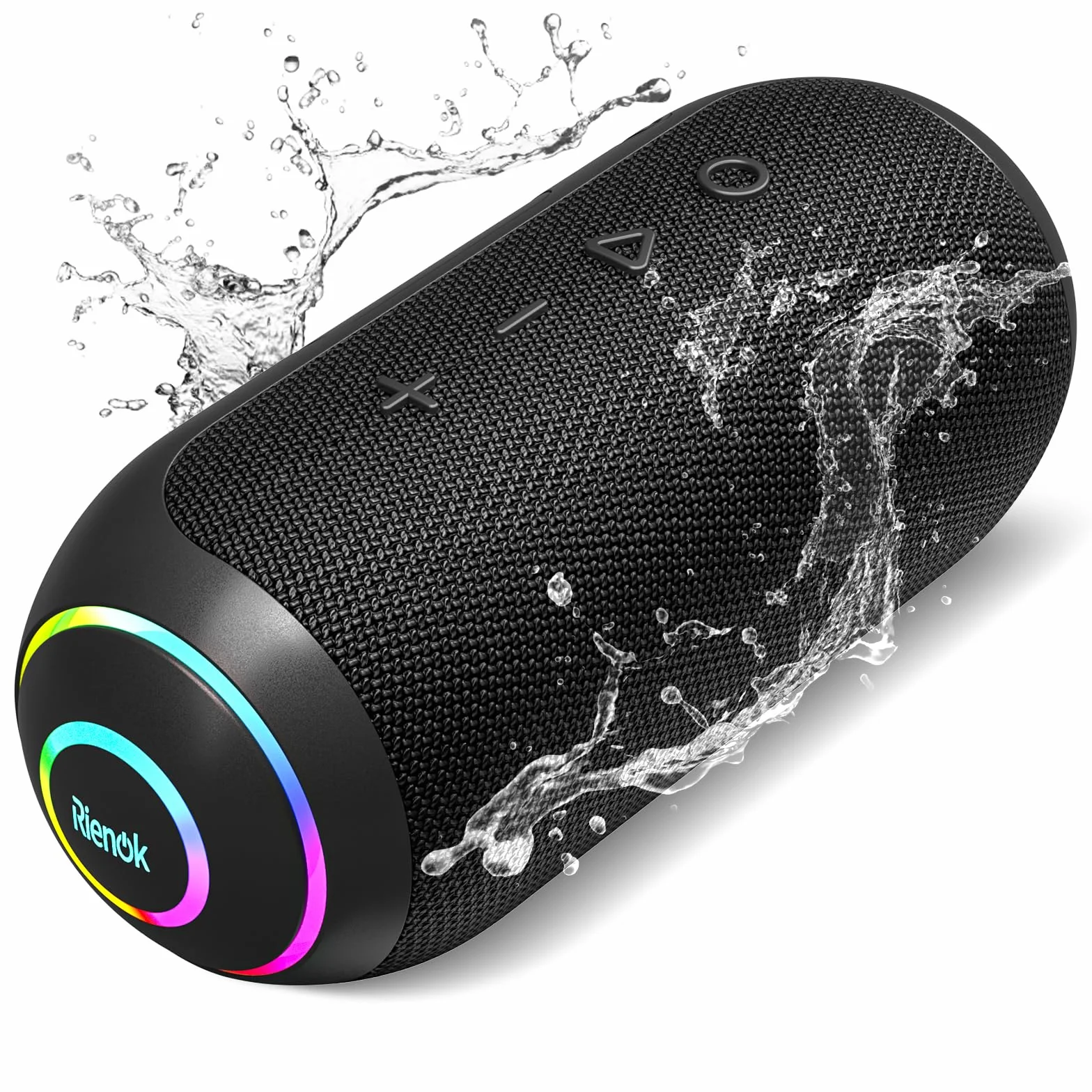 RIENOK Altavoz Bluetooth Potente 40W Impermeable IPX7 5200mAh Tweeter y Woofer Bluetooth 5.3 Portátil Inalámbrica Emparejamiento Estéreo Apoya Tarjeta TF, AUX