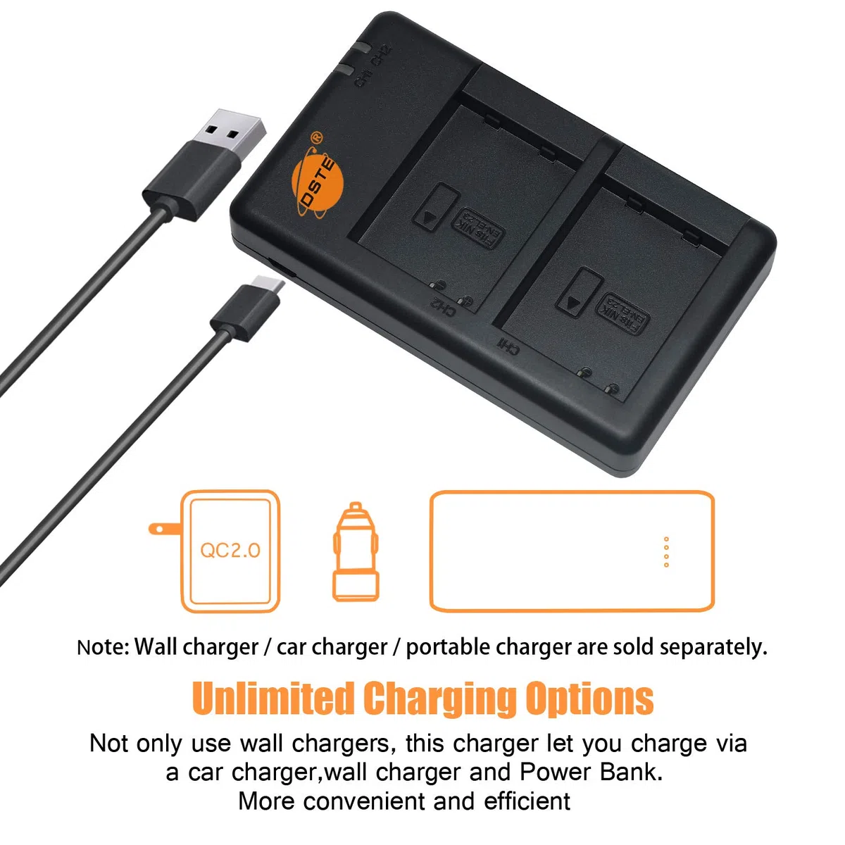 DSTE 2pcs Recargable EN-EL23 ENEL23 Batería + USB Dual Cargador Compatible para Nikon Coolpix P600 S810c P900S Digital Cámara
