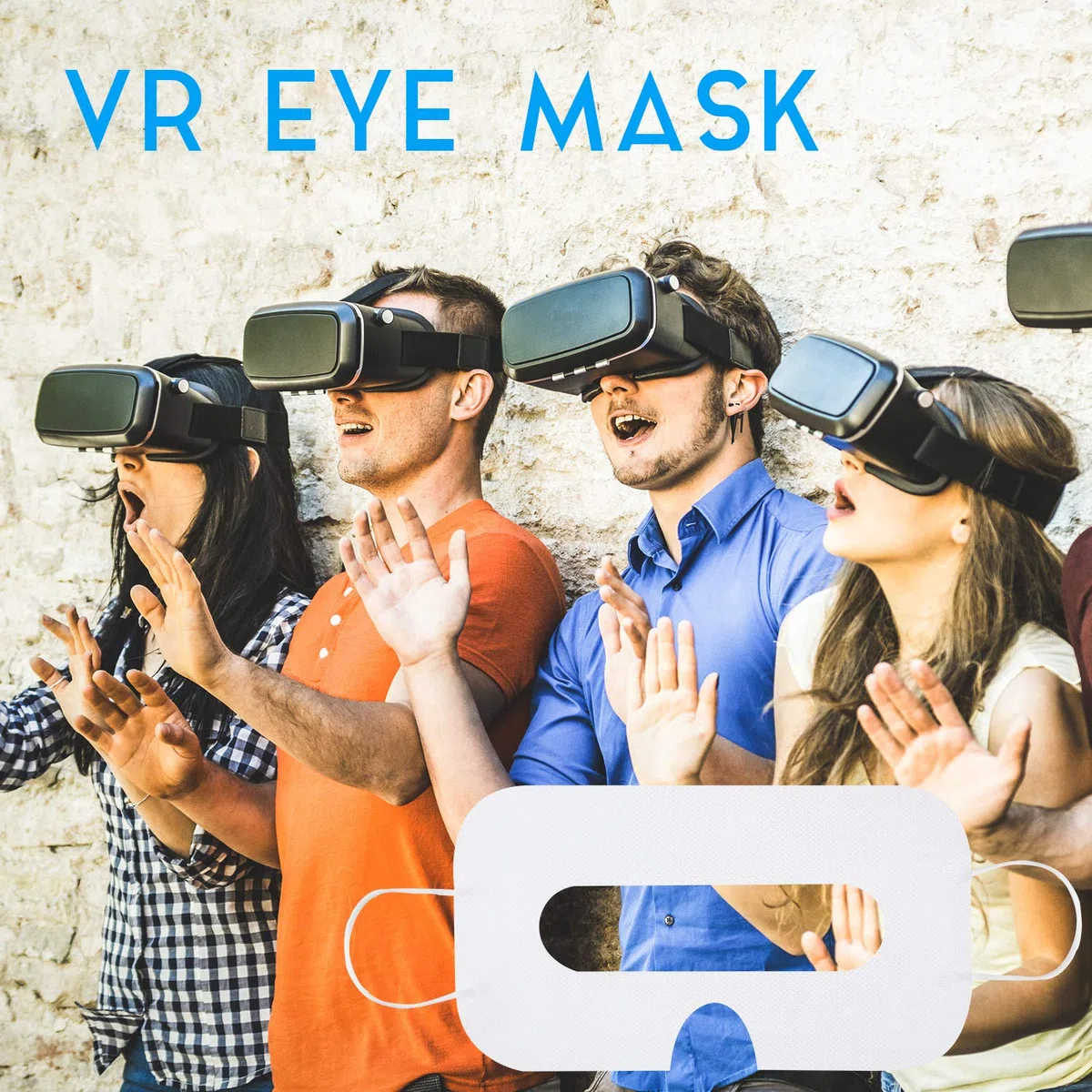BBTO 150 Paquetes Cubiertas Desechables Paño Sanitario No Tejido Compatible con Headset Vive Virtual Reality Headset (Blanco)