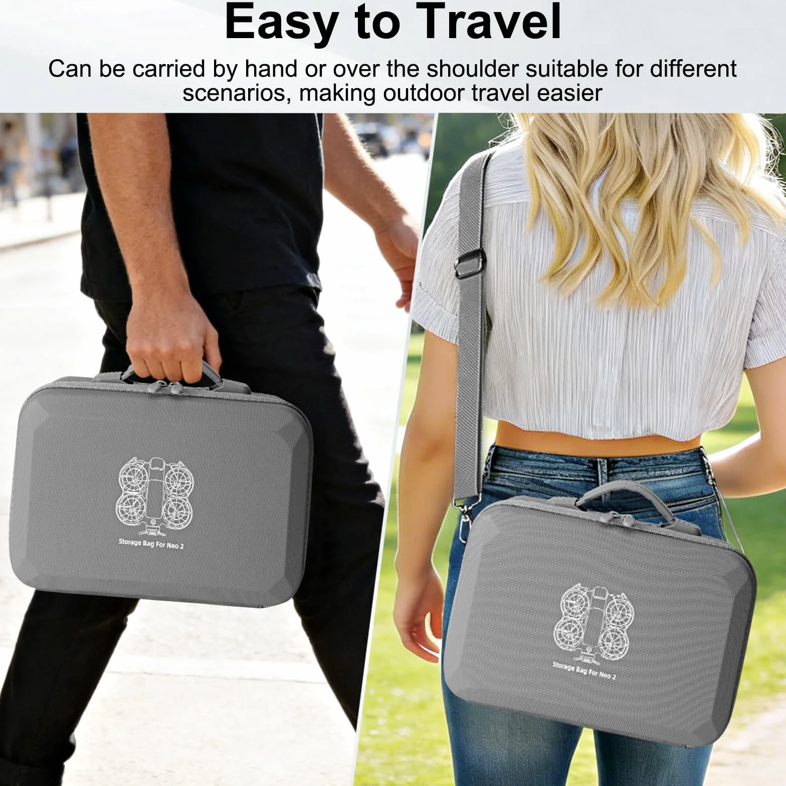 Bolsa para dji Neo 2 Case, Funda para dji Neo 2 Fly More Combo Accesorios Estuche, Impermeable Funda para dji RC Controlador Accesorios Bolsa de Viaje Portátil, para Dron Proteger