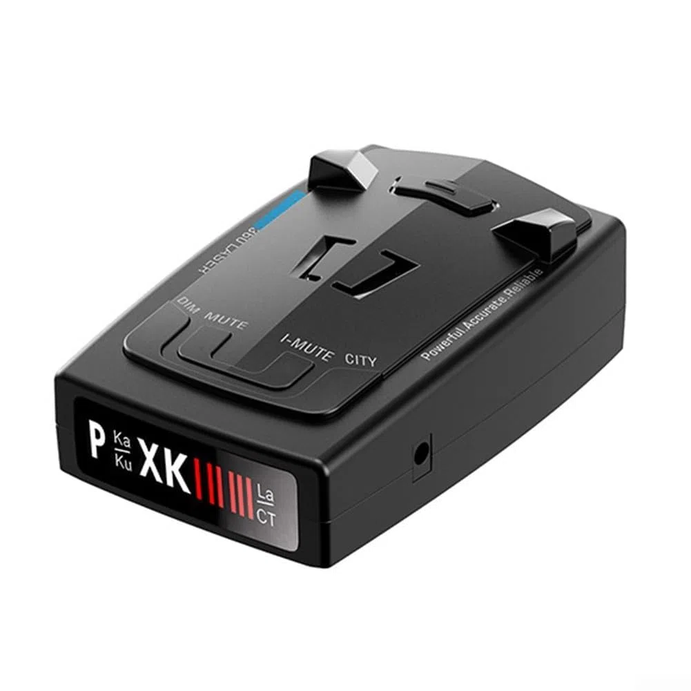 Detector de largo alcance de 360 grados para coches con función de voz, monitoreo de cámaras de velocidad y posibles peligros en tiempo real para mantener informados a los conductores y seguros