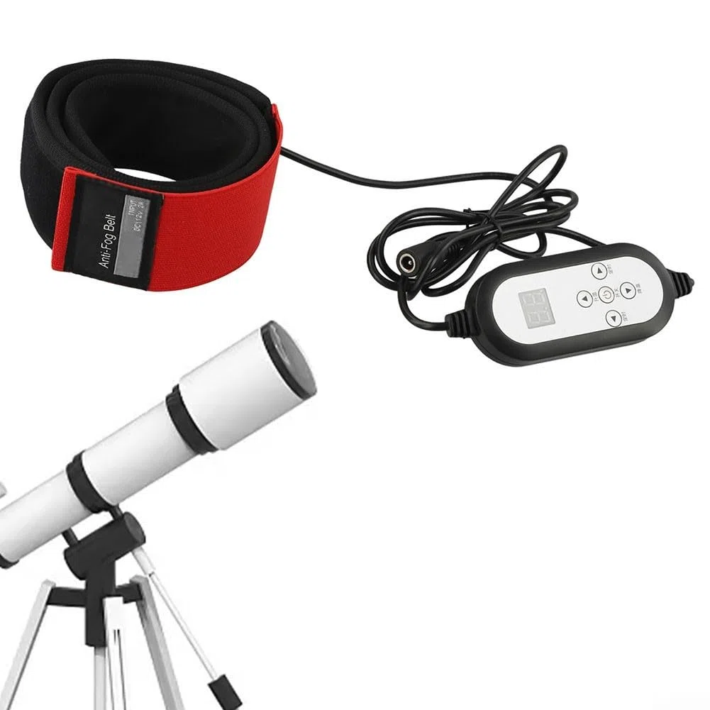 Eawfgtuw Correa de calentador antivaho para lente telescópica, control inteligente de temperatura, escudo de prevención de rocío para fotografía de clima frío al aire libre, lentes de 65-300 mm (730 x