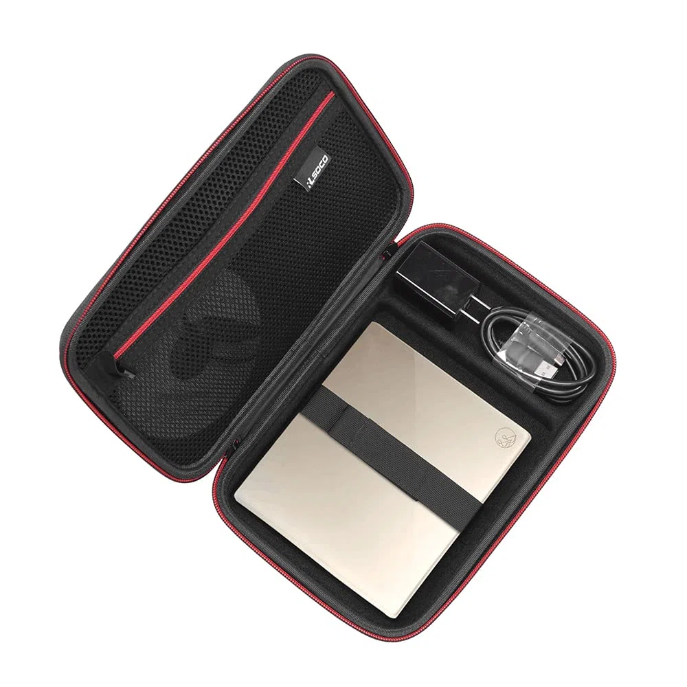 RLSOCO Funda Rígida para Transporte para Unidad Externa de CD/DVD Quemador Lector Grabador Reproductor (Se Adapta a lectores de hasta 17cm x 15cm x 3,5cm) (Sólo Funda)
