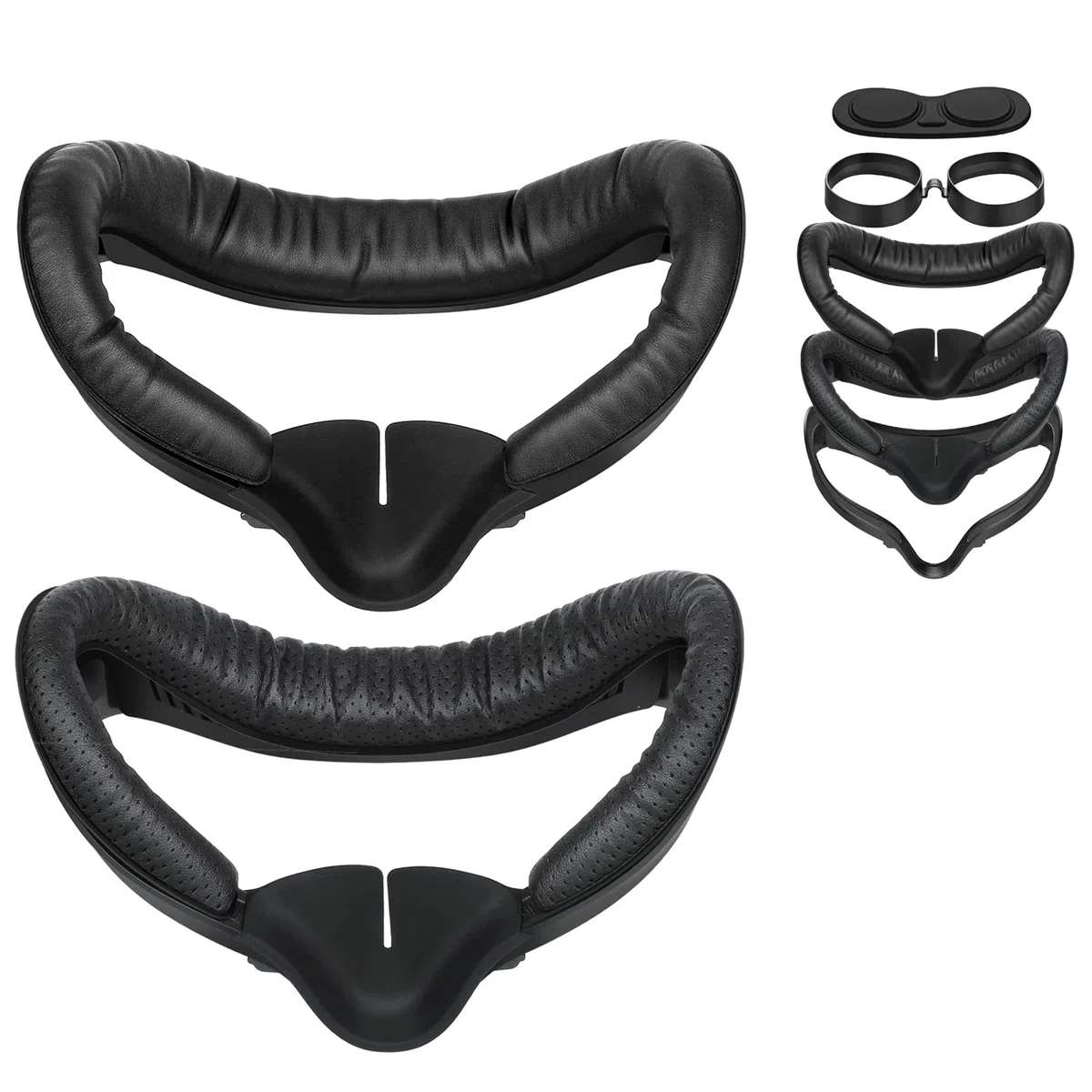 SUPERUS Interfaz Facial para Oculus/Meta Quest 2 Accesorios (Actualizado), con 2 Reemplazos de Almohadilla Facial, Protector Nasal Anti-luz (L/S), Protector Lente y Espaciador de Gafas (Kit 7 en 1)