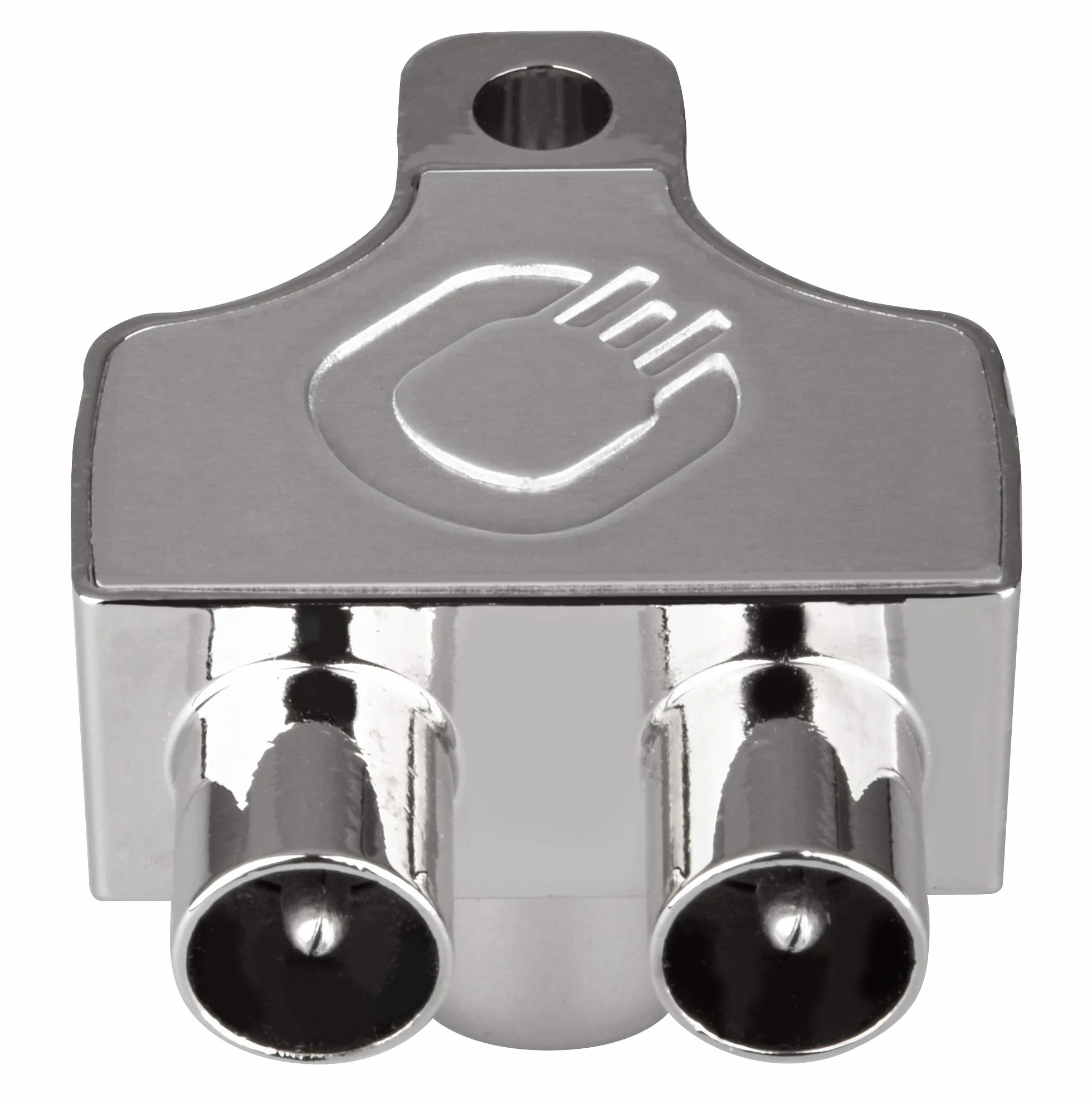 OEHLBACH Antena SP12 Divisor de Antena, Carcasa metálica blindada, Divisor de Dos Dispositivos para TV/Radio, Acoplamiento coaxial a Enchufe coaxial, DVB-T2 DVB-C2 HDTV UHD, Plata, 17218-C1-40