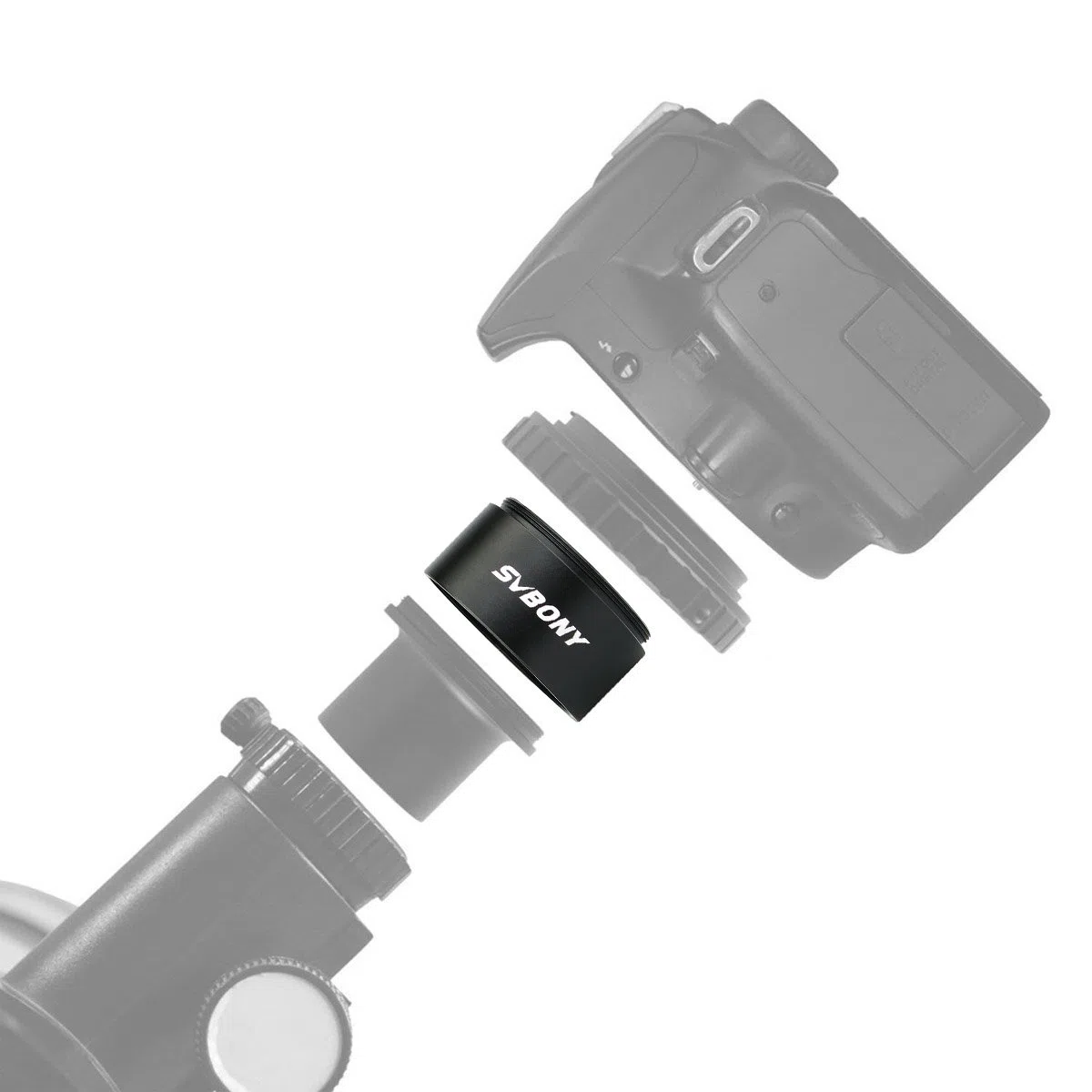 Svbony Adaptador de Tubo de Extensión, T2 Metal Tubos de Extensión para Extender la Distancia Focal, Accesorio de telescopio para Astronomía Astrofotografía (M42 50mm)